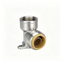 YOD Coude mural à oreilles femelles en acier inoxydable SS304/316, raccord rapide 90 degrés, 1/2 3/4 pouces NPT FIP pour tuyauterie