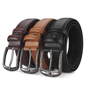 2026 pabrik diproduksi sabuk gesper Pin logam campuran grosir sabuk kulit PU kustom pria - Product Image 1