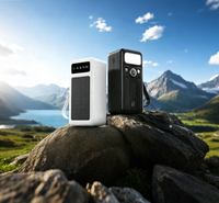 Pack de charge solaire haute capacité de 20 000 mAh avec câbles intégrés, poignée portable, boussole et lampe de camping