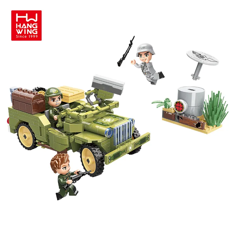 HW צעצועי 264PCS Jeep raid צעצוע מכונית דגם בניין ערכת משאית רכב מתנת יום הולדת רעיון MOC טכניקת אבני בניין