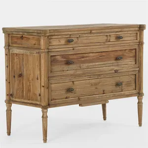 Fair Price Chest Of Drawers Reclaimed Wood Commode With 3 Drawers Bedside Furniture Sets