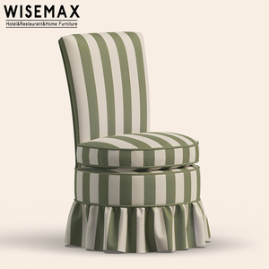 WISEMAX francese vintage divano sedia in tessuto <span class=keywords><strong>con</strong></span> schienale rotondo easy chair <span class=keywords><strong>con</strong></span> sopra imbottito cuscino per camera da letto vanity chair - Product Image 2