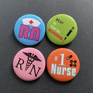 Infirmière Injection Médecine Médecin Hôpital Mieux Donner En Acier Inoxydable Émail Épinglette Badges - Product Image 1