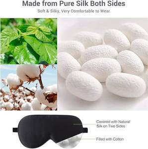 <span class=keywords><strong>Masque</strong></span> de sommeil en soie naturelle Mulberry pour femmes et hommes avec sangle élastique, <span class=keywords><strong>masque</strong></span> pour les yeux super <span class=keywords><strong>doux</strong></span> pour adultes - Product Image 4