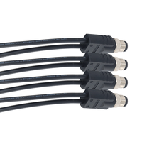 Câble en Y KRONZ M12 4P avec connecteur mâle vers deux câbles à extrémités libres 3M, étanche IP67, répartiteur en Y pour capteurs et actionneurs industriels