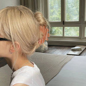 新款复古多色不规则半圆波花毛鲨夹头饰发夹女性醋酸毛爪 - Product Image 2