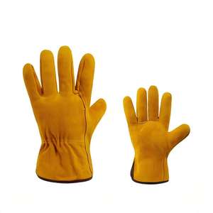 Guanti da Lavoro in Pelle Spaccata di Vacchetta Protezione Industriale per le Mani Morbidi e Confortevoli Guanti Meccanici - Product Image 2