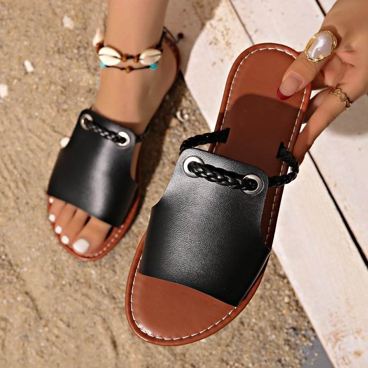 Exportplus Size2026summernew Arrival Slippers for Women Pure Color ...