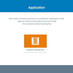 Ventilador Axial de Refrigeración para Gabinete OEM, ebmpapst 4414F/2M, 120*120*25mm, 12025, 12cm, 24V DC, 3.2W, 0.13A, 2400 RPM, 140m3/h, Rodamiento de Bolas - Product Image 5