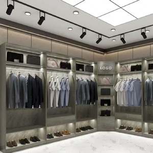 Modern Style Wooden Clothes <b>Cabinet</b> Hot Retail Display Commercial Furniture for Store Mall Hotel and Home Bar <b>Wall</b> Display - Product Image 4