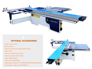 Scie à table coulissante haute performance pour le travail du bois et du contreplaqué, nouvelle machine de découpe avec système anti-poussière avancé - Product Image 3