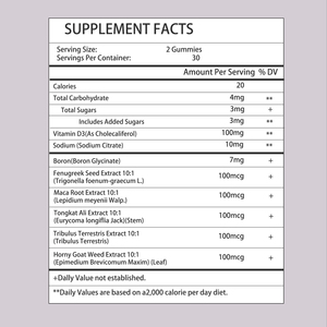 Wholesale Male Performance Gummies with Total Carbohydrate Maintain Performance Support healthy Muscle Gummies - Product Image 2
