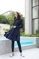 MOTIVE FORCE Burkini pour femmes grande taille, design simple, personnalisé, 3 pièces, maillots de bain musulmans, burkinis
