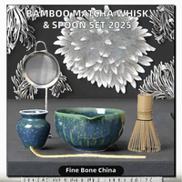 Ensemble de Gros de Fouets et Cuillères à Matcha en Céramique Personnalisés Geling Brand Factory, Modèle Classique Écologique 2025 – Outils à Matcha Tendance