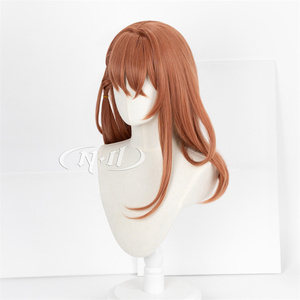 Perruques de cosplay ND HANASATO <span class=keywords><strong>MINORI</strong></span>, fabriquées à la machine, densité 130%, résistantes à la chaleur, Project SEKAI, cheveux mi-longs, brun clair, jeu - Product Image 4