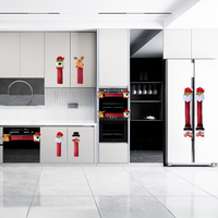 Vente en gros de housses de poignée de réfrigérateur de Noël, protège-four à micro-ondes mignons et créatifs, décorations de cuisine pour la maison, fournisseur en gros, personnalisable