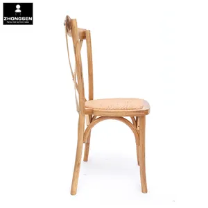 厂家直销批发木制可堆叠餐桌椅Sillas De Modern Cross X背椅