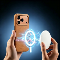 Étui de téléphone YUBO en cuir tanné végétal chinois avec bouton de caméra creux et bords enveloppants sur trois côtés pour iPhone 17 Pro Max