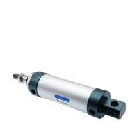 Cylindre pneumatique miniature série MAL, norme ISO, alliage d'aluminium, alésage 16 mm-40 mm, double action, pour usine