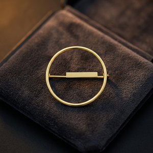 Vintage Style Brass Alloy Gold-Plated <b>Ring</b> Fashionable Trendy Statement Children Gift Featuring Plain Inlay Geometric Design - Product Image 1