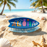 Pince à cheveux DongDong personnalisée pour planche de surf, accessoire de cheveux tropical pour vacances à la plage, pince à cheveux Aloha amusante Hawaïenne, vente en gros