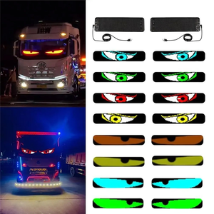 Ô tô xe tải màn hình mềm màn hình linh hoạt hiển thị đầy đủ màu sắc nhấp nháy đèn pha Devil Eye Sticker màn hình ứng dụng Bluetooth - Product Image 5