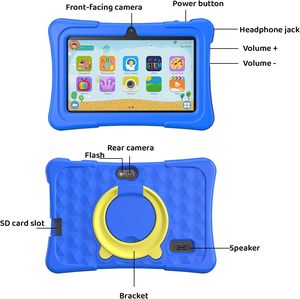 Tableta Android para niños, tableta educativa resistente para juegos con funda resistente a caídas - Product Image 3