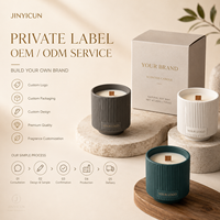Bougie parfumée en cire de soja de 120 g avec mèche en bois, 6 parfums, étiquette privée personnalisée pour la décoration de la maison, cadeau, spa, hôtel, vente au détail, OEM