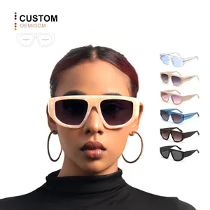Kacamata hitam 2024 terbaru asetat grosir desain Anda sendiri merek mode trendi asetat kacamata hitam untuk pria dan wanita