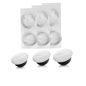 100 pièces/paquet 57MM joints de dosettes de café jetables pour Capsules <span class=keywords><strong>Nespresso</strong></span> feuilles crème <span class=keywords><strong>mousse</strong></span> café filtre couvercle aluminium autocollant - Product Image 5