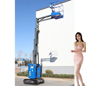 แพลตฟอร์มยกแนวตั้งทำจากอลูมิเนียมอัลลอยด์แบบเสาเดี่ยวเสาคู่แท่นยกไฮดรอลิกยกสูงขึ้นแพลตฟอร์มการทำงานทางอากาศ - Product Image 1