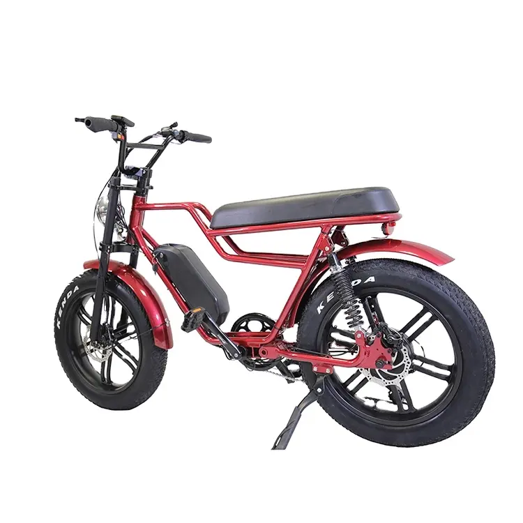 Rahat koltuk 20 inç süper elektrikli bisiklet/pedalı destekli Cruiser Vintage Chopper elektrikli bisiklet
