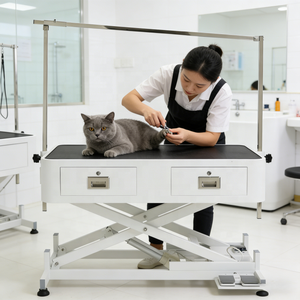 USMILEPET Fabrika Çıkışlı Elektrikli Kaldırılabilir Evcil Hayvan Bakım Masası Çekmeceli Köpek Bakım Masası Evcil Hayvan Bakım Salonu İçin - Product Image 6