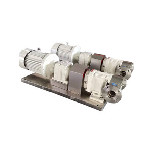 Bomba sanitaria de lóbulos rotativos de grado alimenticio de desplazamiento positivo para transferencia de chocolate, aceite y miel 3RP-60 - Product Image 3