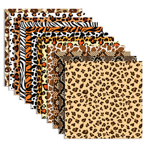 WW103 pola hewan cetak macan tutul bahan akun tangan kertas Scrapbook kerajinan DIY untuk membuat kartu DIY dekoratif - Product Image 5