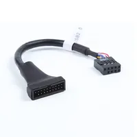 Cable convertidor de 15cm de 20 pines a 9 pines, adaptador de puente de cable USB2.0 USB3.0 de 20 pines macho a 9 pines hembra, cable de extensión para placa base de PC
