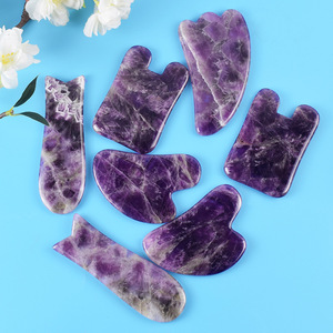 Huiying - Piedras de <span class=keywords><strong>Guasha</strong></span> de Amatista China Personalizadas, Antienvejecimiento, Variedad de Formas, Herramientas de Masaje Gua Sha - Product Image 4