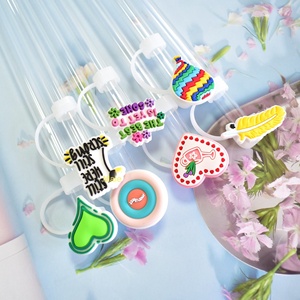 จุกปิดหลอดซิลิโคนขนาด 10 มม. แบบใช้ซ้ำได้ ขายดี ตกแต่งปาร์ตี้ ป้องกันฝุ่น พร้อมจุกปิดหลอด อุปกรณ์เสริมสำหรับบาร์ - Product Image 3