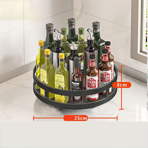 Ds2158 Vierkante Draaibare Kruidenorganisator Voor Keuken Badkamer In Hoogte Verstelbare Kruidenplank <span class=keywords><strong>3</strong></span> Tier Roterend Kruidenrek - Product Image 2