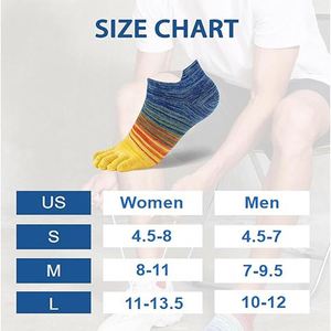 Chaussettes de course à cinq doigts avec soutien de la voûte plantaire pour hommes et femmes - Product Image 5