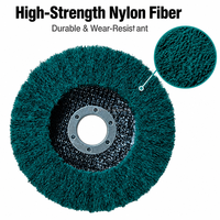 Disque de polissage à lamelles non tissées de 4,5 pouces (115 mm) en fibre de nylon pour meuleuse d'angle, pour le polissage du métal et de l'acier inoxydable