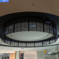 Écran LED transparent fixe d'intérieur Pushunled de haute qualité, 60% de transparence, luminosité 800 cd/m², taille personnalisable, pour magasin de détail