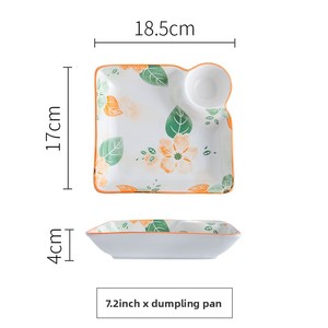 Vajilla de Porcelana Fina de Lujo, Juego de Platos y Tazones con Diseño de Plantas, Apto para Microondas y Lavavajillas, Hermético, Estilo Nórdico Minimalista y Fresco - Product Image 6