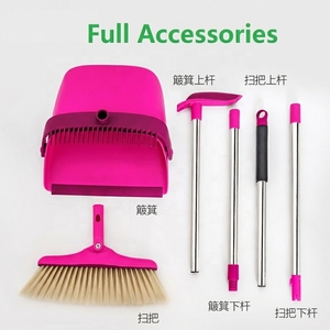 Ensemble <span class=keywords><strong>balai</strong></span> rotatif à 180 degrés <span class=keywords><strong>et</strong></span> pelle à poussière pliable anti-vent avec peigne de nettoyage, kit <span class=keywords><strong>balai</strong></span> <span class=keywords><strong>et</strong></span> pelle pour le nettoyage des sols domestiques - Product Image 4