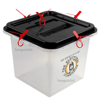 Urna de Votación de Plástico Transparente PP, Reutilizable y Apilable, Suministros para Elecciones en África 2026, Directo de Fábrica