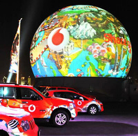 Grande tente mobile portative gonflable de dôme de projection de tente blanche gonflable extérieure de dôme
