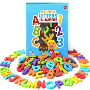 114 lettres et chiffres magnétiques pour les tout-petits, aimants pour l'alphabet, aimants pour les chiffres, aimants pour le réfrigérateur. Jouet en lettres magnétiques en mousse ABC pour enfants - Product Image 2