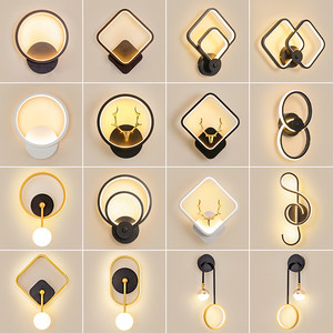Decorazione nordica Hotel camera da letto fantasia <span class=keywords><strong>applique</strong></span> luci da parete a Led apparecchio da soggiorno decorazione animale rotondo moderna lampada da parete per interni - Product Image 3
