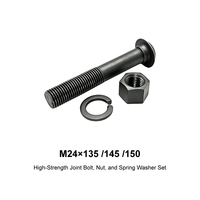 Vis de fixation haute résistance M24 135/145/150 avec écrou et rondelle à ressort, conformes à la norme chinoise GB