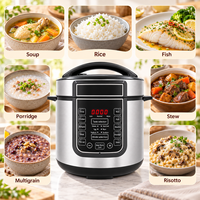 Panci Presto Listrik Digital 6L 1000W dengan Menu Preset, Peralatan Dapur Rumah Tangga dari Baja Anti Karat